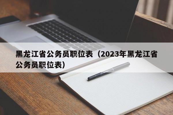 黑龙江省公务员职位表（2023年黑龙江省公务员职位表）