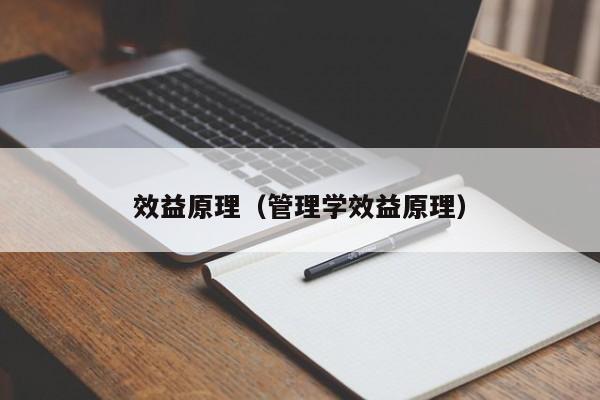 效益原理（管理学效益原理）